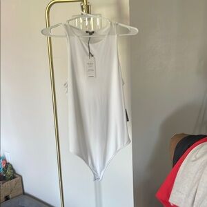 White Sleeveless Bodysuit